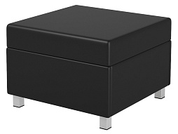 Пуф модульный на металлокаркасе 600х610х425 мм 790.П-Ч (обивка - экокожа черный, м/к квадратная труба)