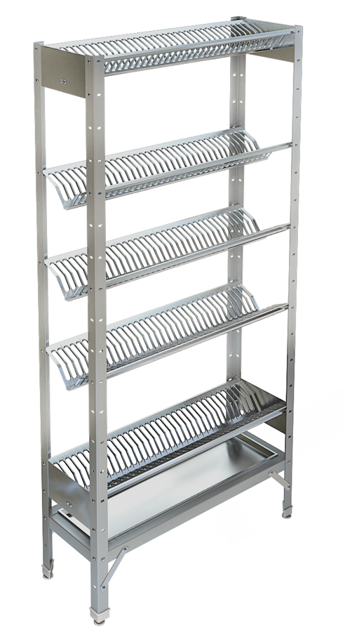 Стеллаж для сушки посуды ТЕХНО-ТТ СТР-625/903 (на 175 тарелок) нерж