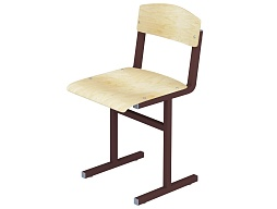 Стул школьный ученический 7 г/р нерегулируемый УСТУ1.7 (фанера, м/к коричневый, квадратная труба)