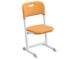 Стул школьный ученический 5-7 г/р "Нова" PL регулируемый (оранжевый, м/к белый)