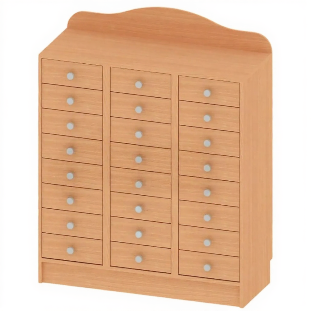 Стеллаж с ящиками СТ-АД-98, Бук Бавария Светлый