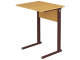 Стол школьный 1-местный 5 г/р нерегулируемый (бук, м/к коричневый, прямоугольная труба)
