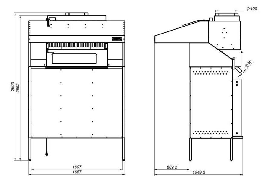 ЗОНТ вытяжной VESTA V2