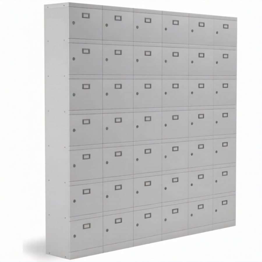 Шкаф для касок 42 ячейки (6 секций по 7 ячеек)