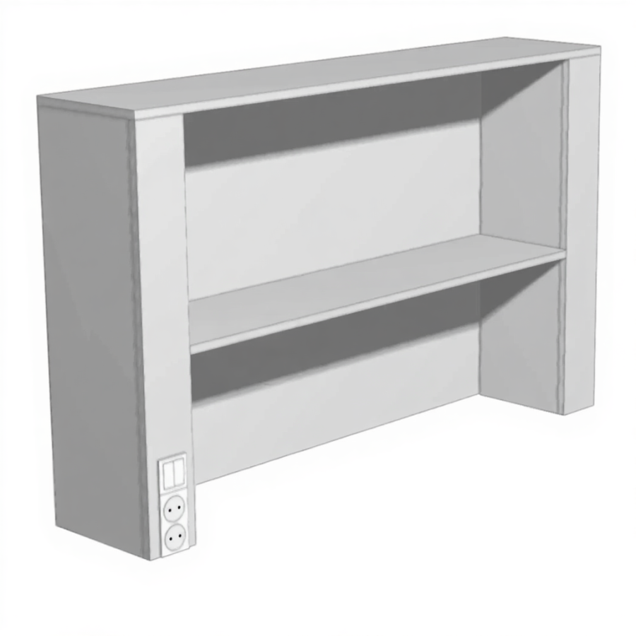 Надстройка для стола или тумбы Н-8 (ЛДСП серый)