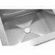 Ванна моечная ВМСн 530/3 (860х1490х530)  3 м/о 430х430х300 (ножка угловая)