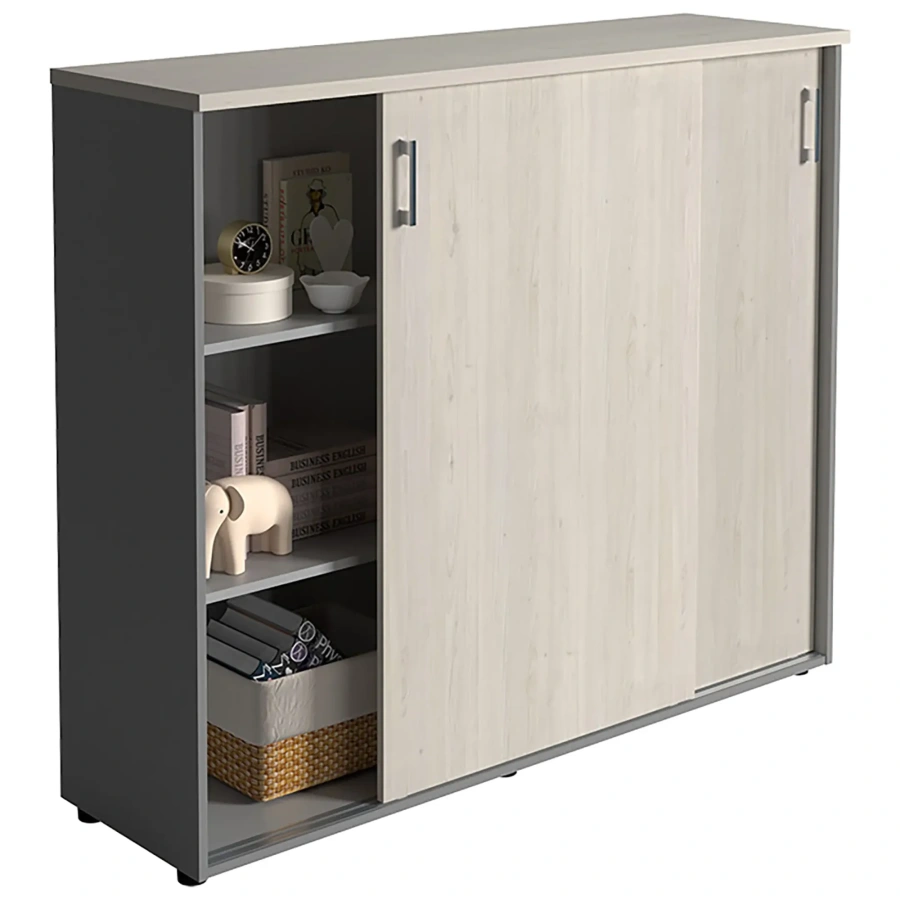 Шкаф-купе NWT 1214 белое дерево/серый