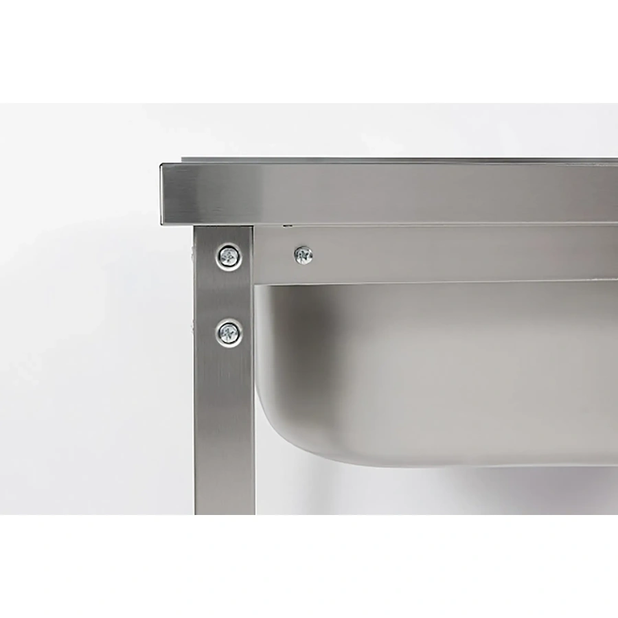 Ванна моечная двухсекционная цельнотянутая с бортом ВМЦ-2/10/6-БО-ЭН