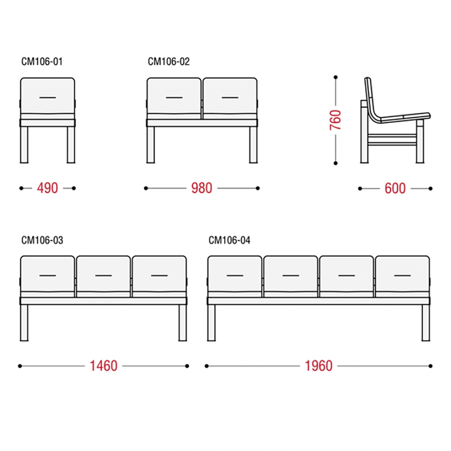 Многоместная секция Тамерлан (модель СМ 106)