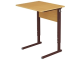 Стол школьный 1-местный 4-6 г/р регулируемый (бук, м/к коричневый, прямоугольная труба)