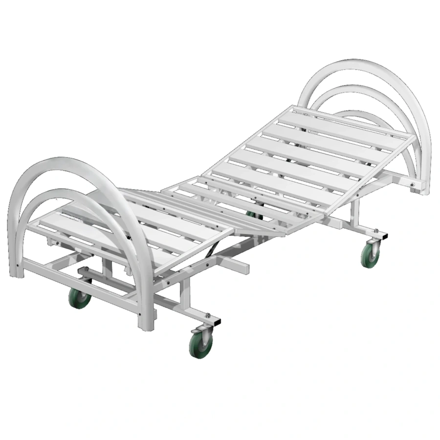 Кровать функциональная механическая 4-х секционная КМ-4П (каркас белый)