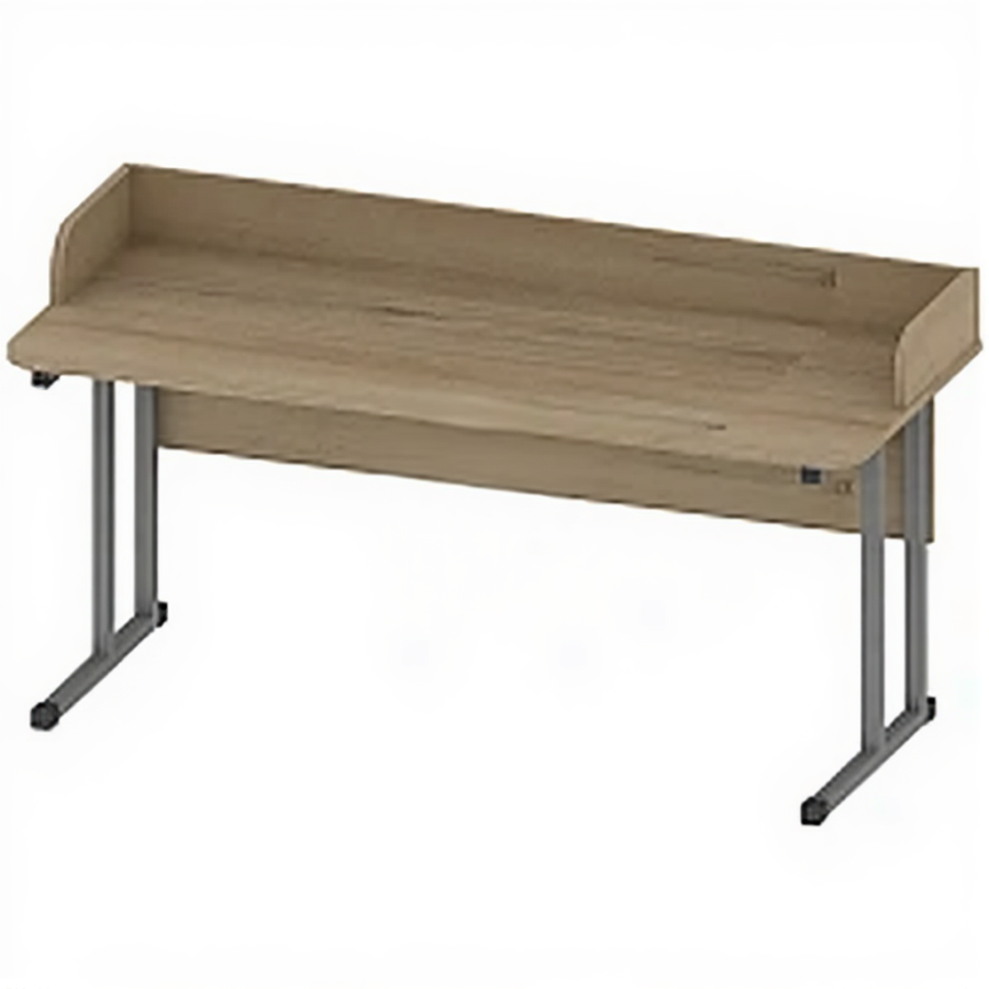 Стол 2-местный лабораторный с бортом регулируемый, ростовая группа 2-7, ПР-ШП-3-1, дуб кронберг