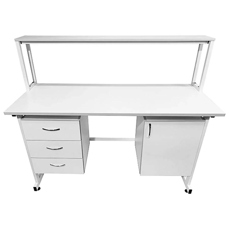 Стол лабораторный с надстройкой СЛн 16.013 (белый)