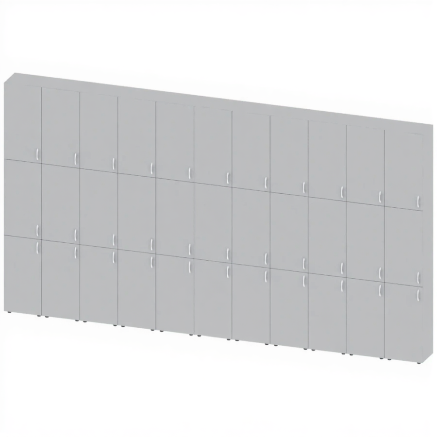 Шкаф многосекционный встраиваемый закрытый ШК-ТР-8, Серый