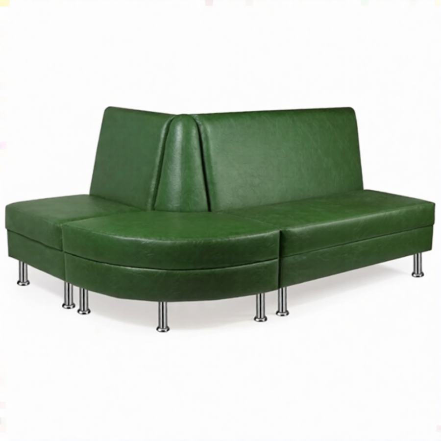 Диван трехместный ДМ-3 (кожзам Эконом белый)