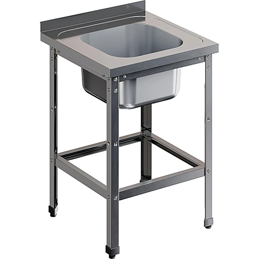 Ванна моечная односекционная цельнотянутая с бортом ВМЦ-1/6/7-БО-ЭН